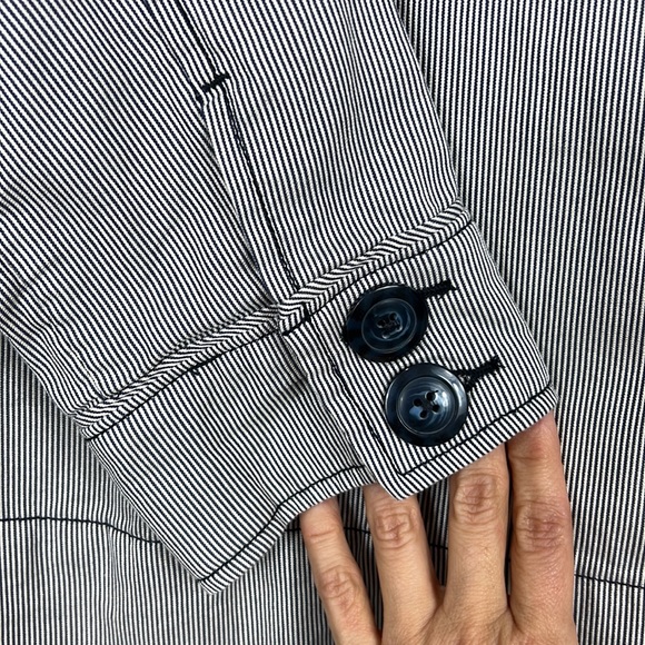 Old Navy Beige Striped Pea Coat - Picture 8 of 16